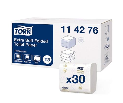 WC-paperi 2-kerroksinen TORK Extra Soft Premium T3 19x11cm 252 arkkia (114276)