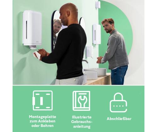 Pyyhepidike WEPA Z-taitto Mini valkoinen