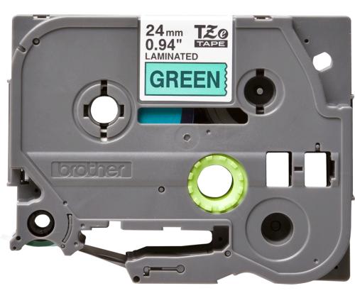 Kleepkirjalint/markeerimislint BROTHER TZE-751 24mm must/rohelisel analoog