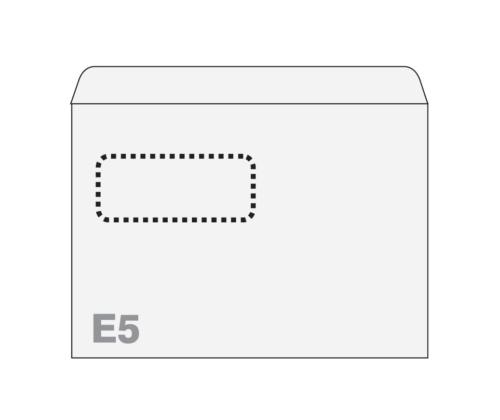 Kirjekuori E5 itseliimautuva ikkuna 30x90mm 1000 kpl