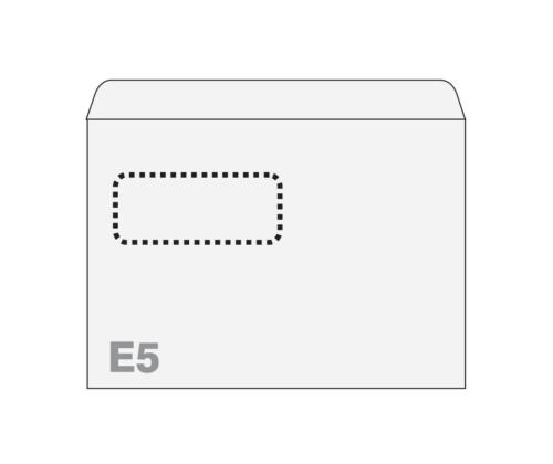 Ümbrik E5 iseliimuv aken 30x90mm 25tk