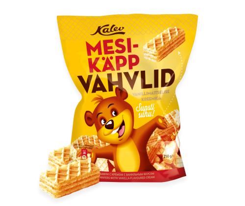Vohvelit KALEV vaniljanmakuisella kermalla 250 g