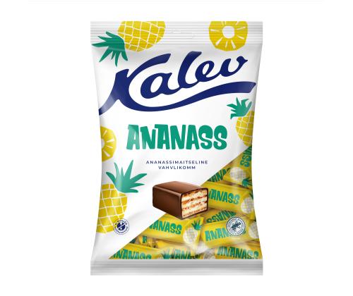 Vohvelikarkit KALEV Ananas 150g