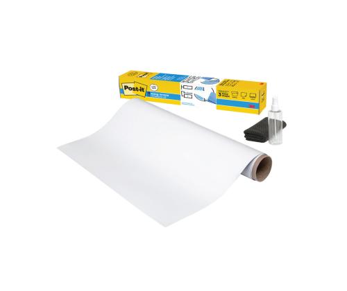 Itsekiinnittyvä liitutaulu rullassa POST-IT Easy Erase 121,9x242cm valkoinen