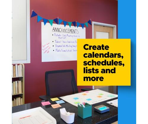 Itsekiinnittyvä liitutaulu rullassa POST-IT Easy Erase 121,9x242cm valkoinen