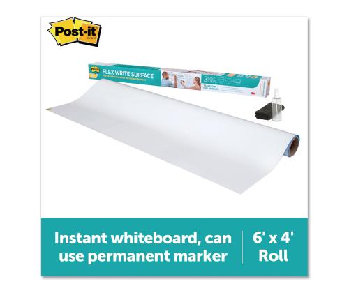 Itsekiinnittyvä liitutaulu rullassa POST-IT Easy Erase 1220x1830mm valkoinen