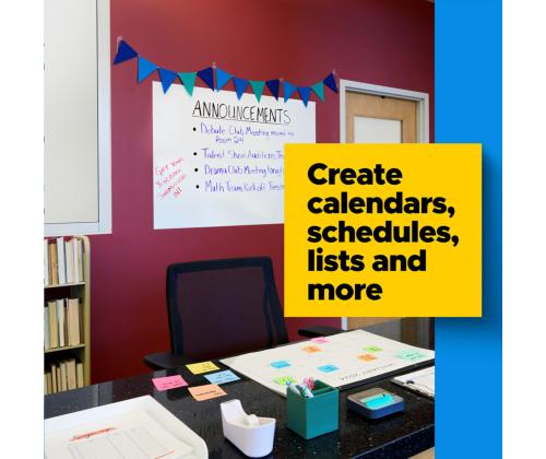 Itsekiinnittyvä liitutaulu rullassa POST-IT Easy Erase 1220x1830mm valkoinen