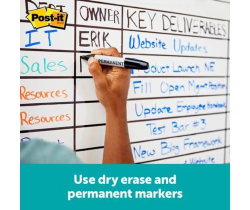 Itsekiinnittyvä liitutaulu rullassa POST-IT Easy Erase 1220x1830mm valkoinen