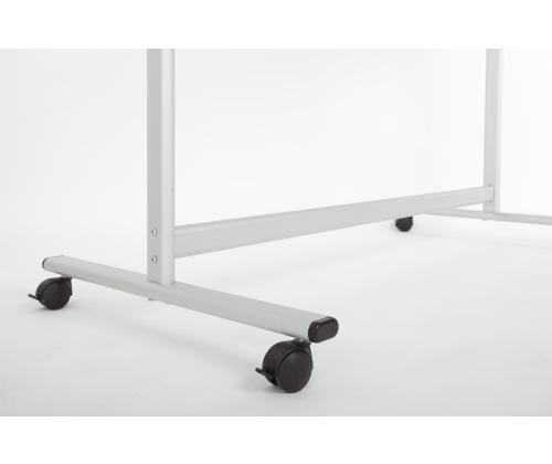 Valkotaulu pyörillä 2000x1200mm kaksipuolinen pyörivä akselin ympäri E3 keraaminen kiiltävä pinta 2x3