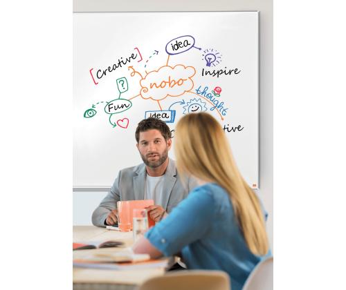 Valkoinen laatta NOBO ImpressionPro Wide Enamel 40"