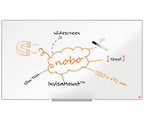 Valkoinen taulu NOBO Impression Pro Wide Steel 55"