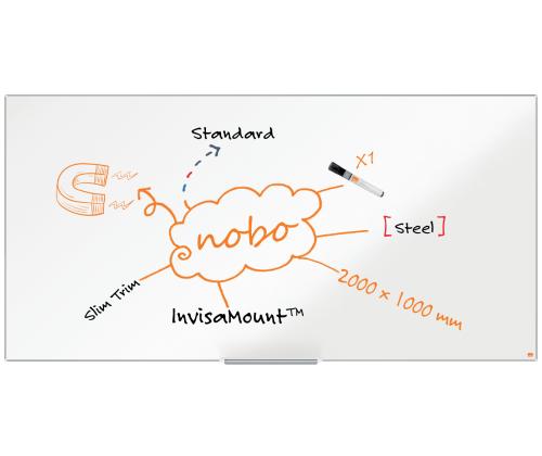 Valkoinen taulu NOBO ImpressionPro Steel 2000x1000mm