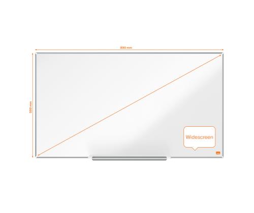 Valkoinen laatta NOBO ImpressionPro Wide Enamel 40"