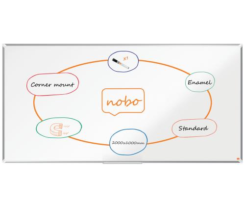 Valkoinen taulu NOBO Premium Plus Emali 2000x1000mm