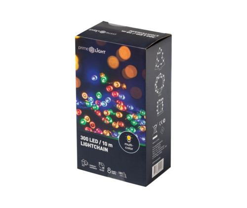 Valoketju PRIME LIGHT värillinen 300LED 10m 1 kpl