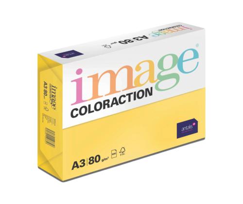 Värviline paber A3 80g IMAGE Coloraction nr.56 tumekollane (Sevilla) 500 lehte
