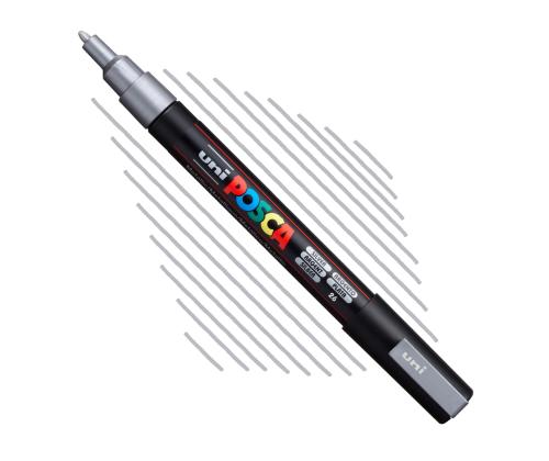 UNI Posca PC3M hopeatussi 0,9-1,3 mm