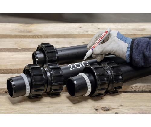 Pysyvä merkki EDDING 750 (metalli, lasi, muovi) 2-4mm valkoinen