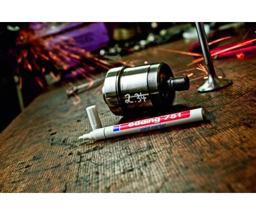 Pysyvä tussi EDDING 751 1-2mm valkoinen