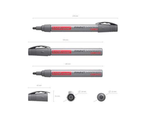 Kestomerkki värimerkki metallille, lasille, puulle ERICH KRAUSE PT-350, hopea
