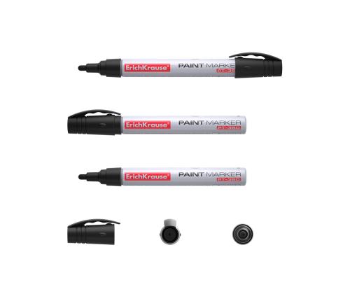 Pysyvä tussi metallille, lasille, puulle ERICH KRAUSE PT-350, musta