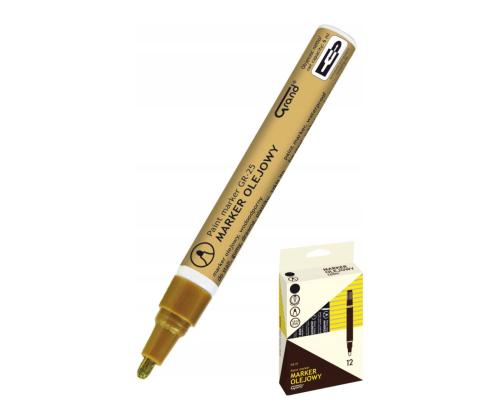 Värimerkki GRAND Paint GR-25 (metalli, lasi, muovi) kartiomaisella kärjellä, kultainen