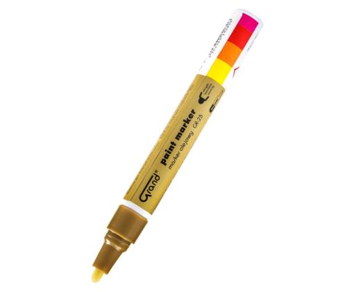 Värimerkki GRAND Paint GR-25 (metalli, lasi, muovi) kartiomaisella kärjellä, kultainen