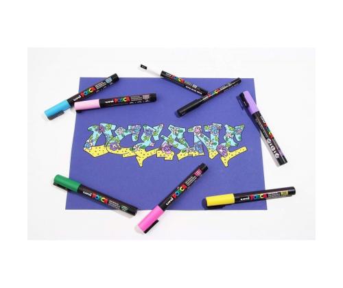 Väritussi UNI Posca PC-3M 0,9-1,3 mm valkoinen