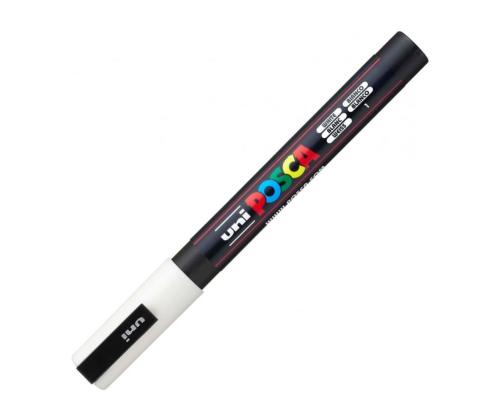 Väritussi UNI Posca PC-3M 0,9-1,3 mm valkoinen