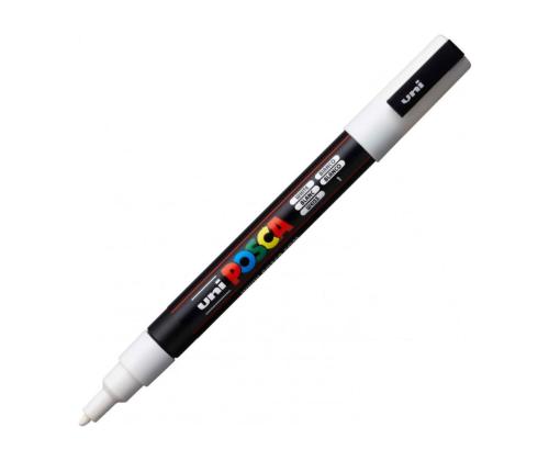 Väritussi UNI Posca PC-3M 0,9-1,3 mm valkoinen