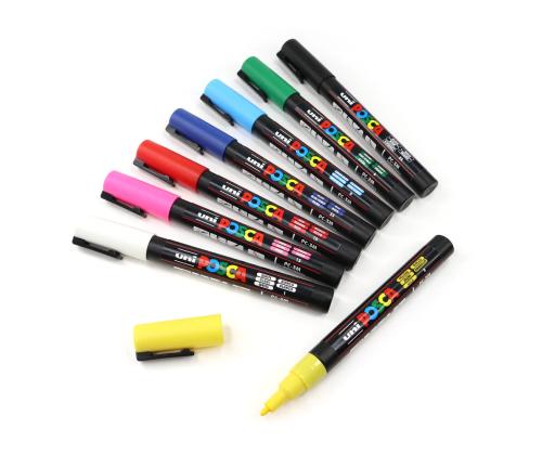 Värimerkki UNI Posca PC-5M 8 perusvärin sarja
