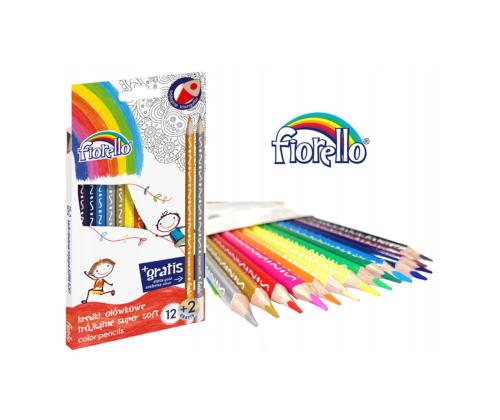 Värikynät FIORELLO Super Soft kolmipuoliset 12 väriä