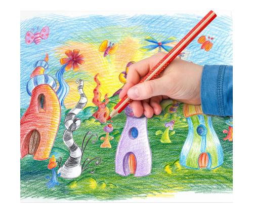 Värikynät STAEDTLER Noris Jumbo 12 väriä + teroitin