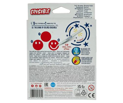 Kuitukärkikynä 10 väriä Carioca Magic