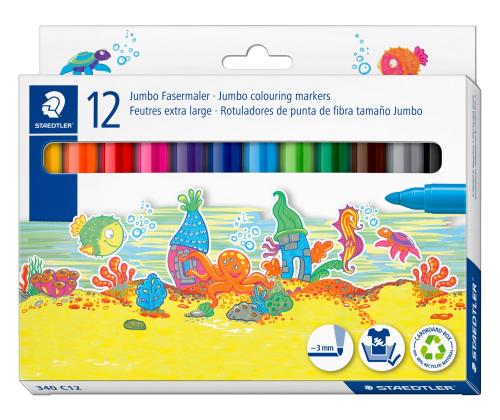 STAEDTLER Club Jumbo huopakynät 12 väriä