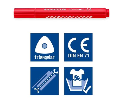 Kuitukärkikynä 12 väriä Staedtler Noris Jumbo