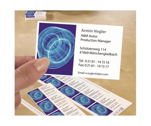 Käyntikortti paperi Avery C32010-25 valkoinen