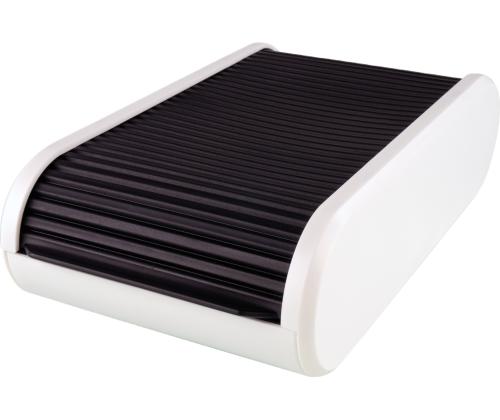 Käyntikorttiteline pöytään 300 kortille HELIT harmaa