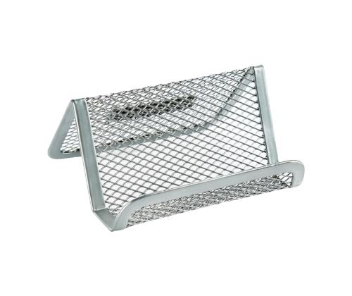 Käyntikorttiteline pöytään metalli hopea 30 kortille ERICH KRAUSE