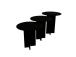 Sohvapöytä Leo (55 + 50 + 45) - Musta