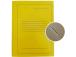 Projektikansio A4-kartonki Smiltainis metalliklipsillä, keltaisella painatuksella varustettuna