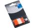Paperi-indeksiset Global Notes, 25x43mm, oranssi, muovi (1x50) 0718-205