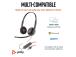 Poly Blackwire 3220 langalliset stereokuulokkeet, USB-C, USB-C/A-sovitin, musta