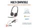 POLY Blackwire 3225 Langalliset stereokuulokkeet USB-C, 3,5 mm:n liitin, +USB-C/A-sovitin (irtotavarana)