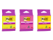 Muistiinpanopaperia 76x76mm POST-IT Super Sticky 654 lajitelma 75 arkkia