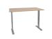 Säädettävä pöytä ERGO kahdella moottorilla 140x70xH60-125cm, hikkoripuuta