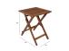 Laud ROUEN 50x50xH68cm, meranti