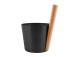 Saunan kiuas RENTO BLACK, 5L, alumiini/bambu
