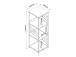 Hylly DIMITRA 40x40x124cm, harmaa