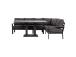 Puutarhakalustesarja RIO kulmasohva ja pöytä, tummanharmaa